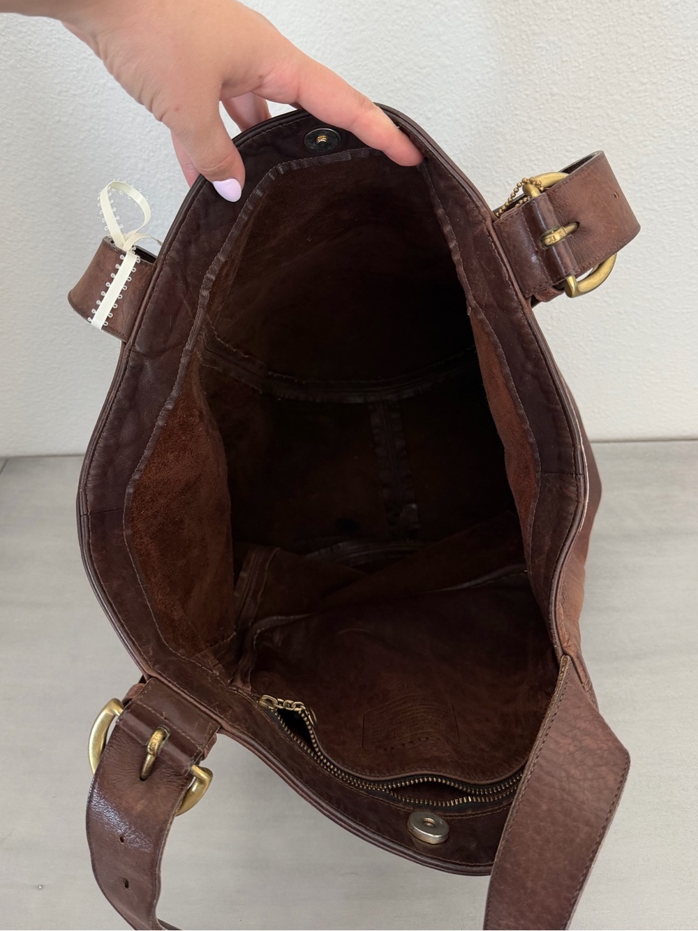 Vintage Coach SoHo Mahogany Leather Tote Shoulder Purse - Picture 4 of 10